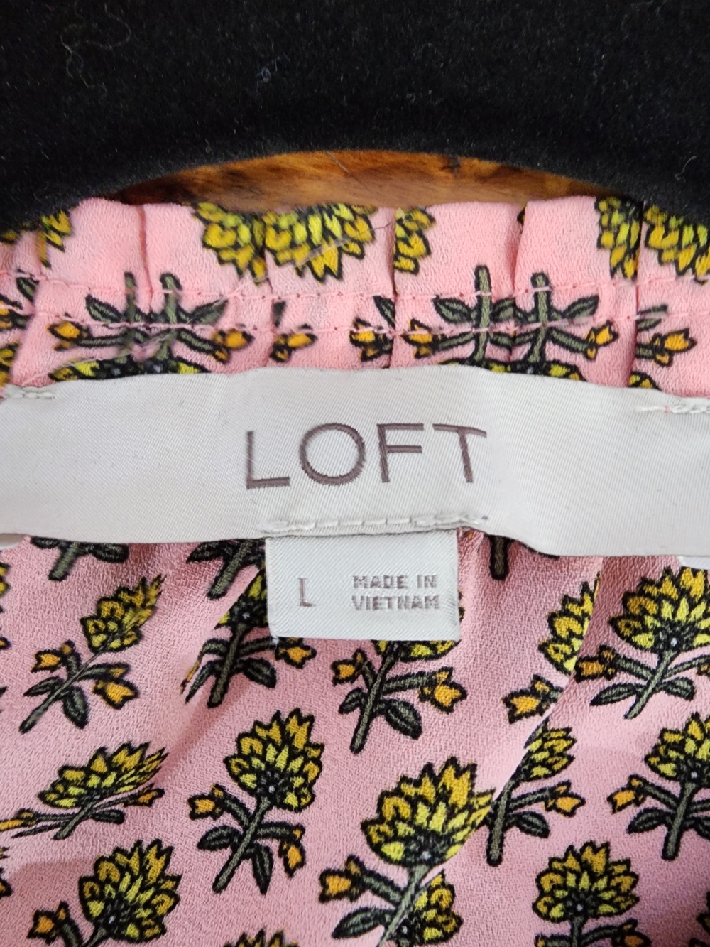 LOFT Pink Printed Flutter Sleeve Women's Top - Picture 5 of 7